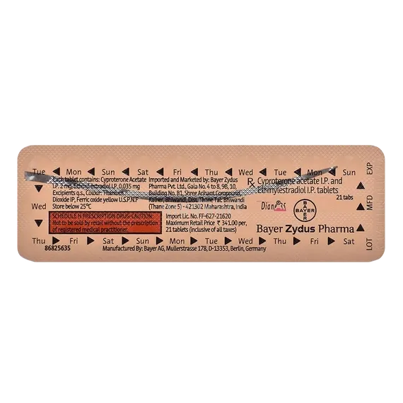 diane 35mcg tablet 21's